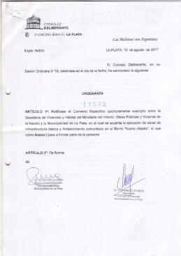 Ordenanza nº 11542 de 2017