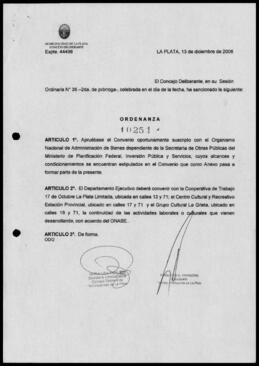 Ordenanza n° 10251 de 2006