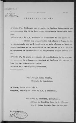 Ordenanza n° 1614 de 1949