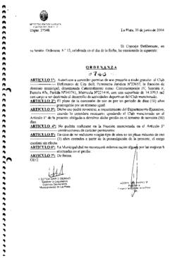 Ordenanza nº 9748 de 2004