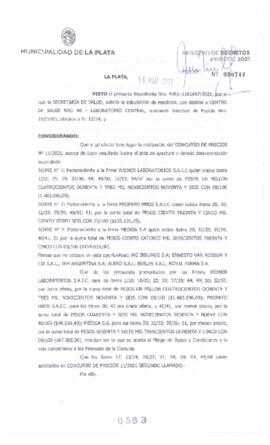 Decreto nº 583 de 2021, GARRO, Julio cesar