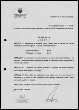 Ordenanza n° 10228 de 2006