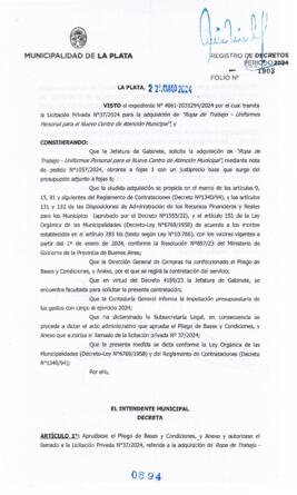 Decreto nº 894 de 2024, ALAK, Julio Cesar