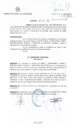 Decreto nº 3555 de 2023, GARRO, Julio cesar