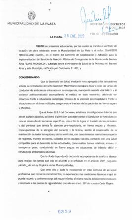 Decreto nº 359 de 2023, GARRO, Julio cesar