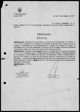 Ordenanza n° 10042 de 2005