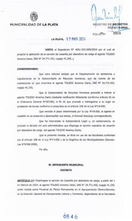 Decreto nº 840 de 2024, ALAK, Julio Cesar