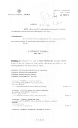 Decreto nº 2070 de 2020, GARRO, Julio cesar