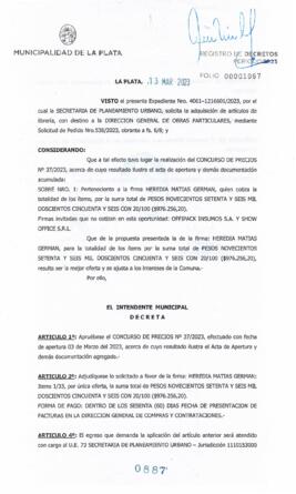 Decreto nº 887 de 2023, GARRO, Julio cesar