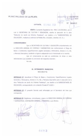 Decreto nº 482 de 2021, GARRO, Julio cesar
