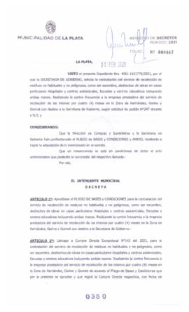 Decreto nº 380 de 2021, GARRO, Julio cesar